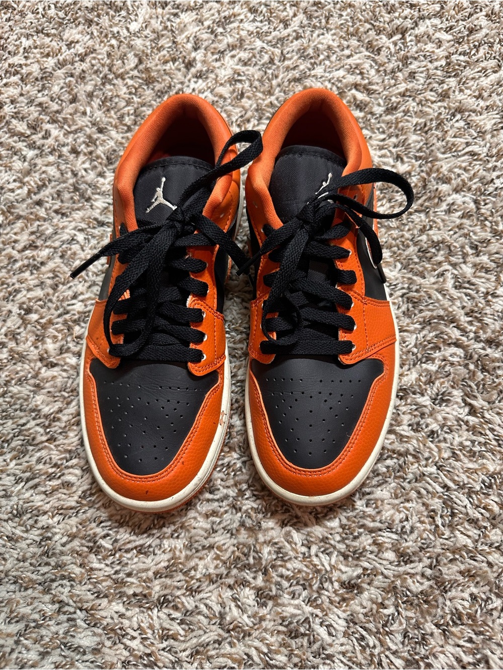 Jordan Low Top Sneakers - Black & Orange